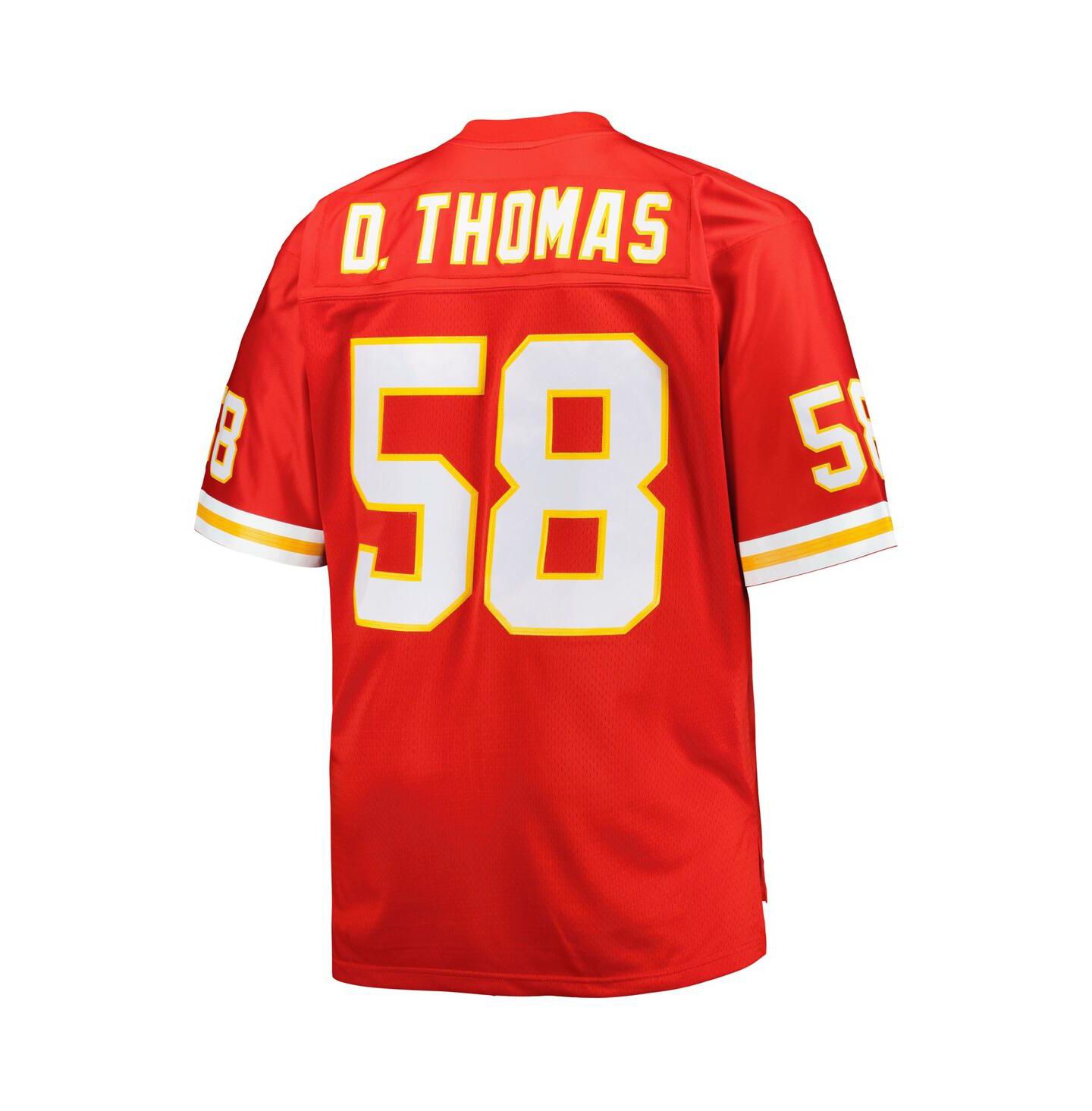 Мужское джерси Mitchell & Ness Derrick Thomas Kansas City Chiefs Big and Tall 1994, Red — фото 2