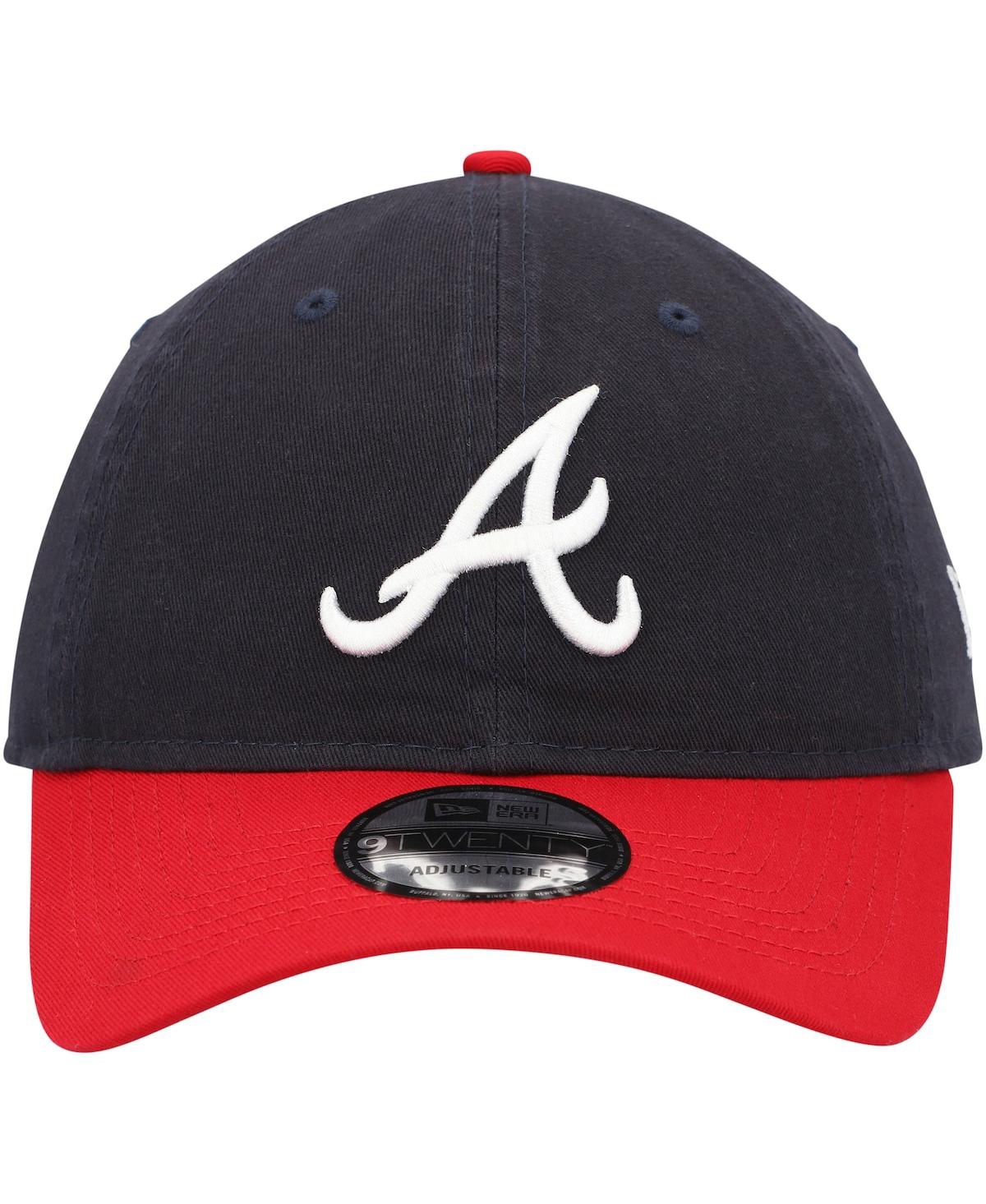Shop New Era Men's  Navy, Red Atlanta Braves Replica Core Classic 9twenty Adjustable Hat In Navy,red