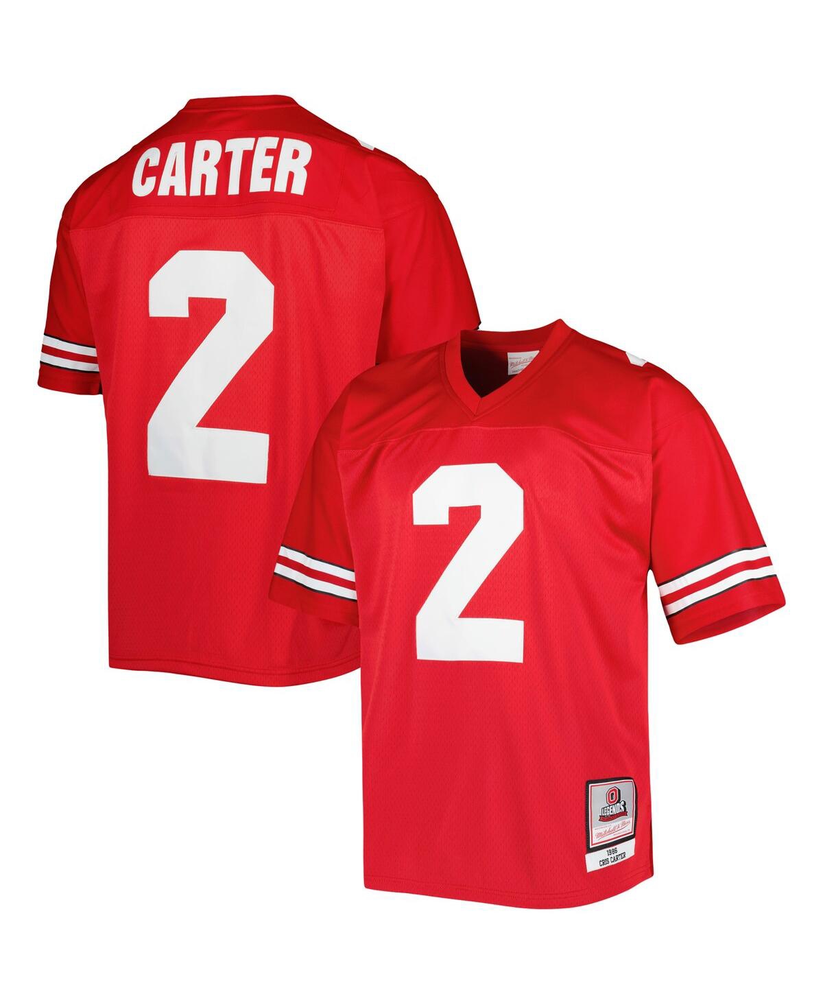 Men's Mitchell & Ness Cris CarterOhio State Buckeyes Authentic Jersey - Scarlet