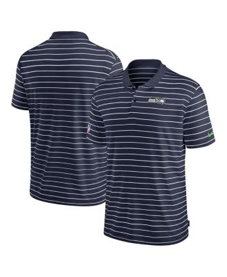 Men's College Navy Seattle Seahawks Sideline Lock Up Victory Performance Polo Shirt