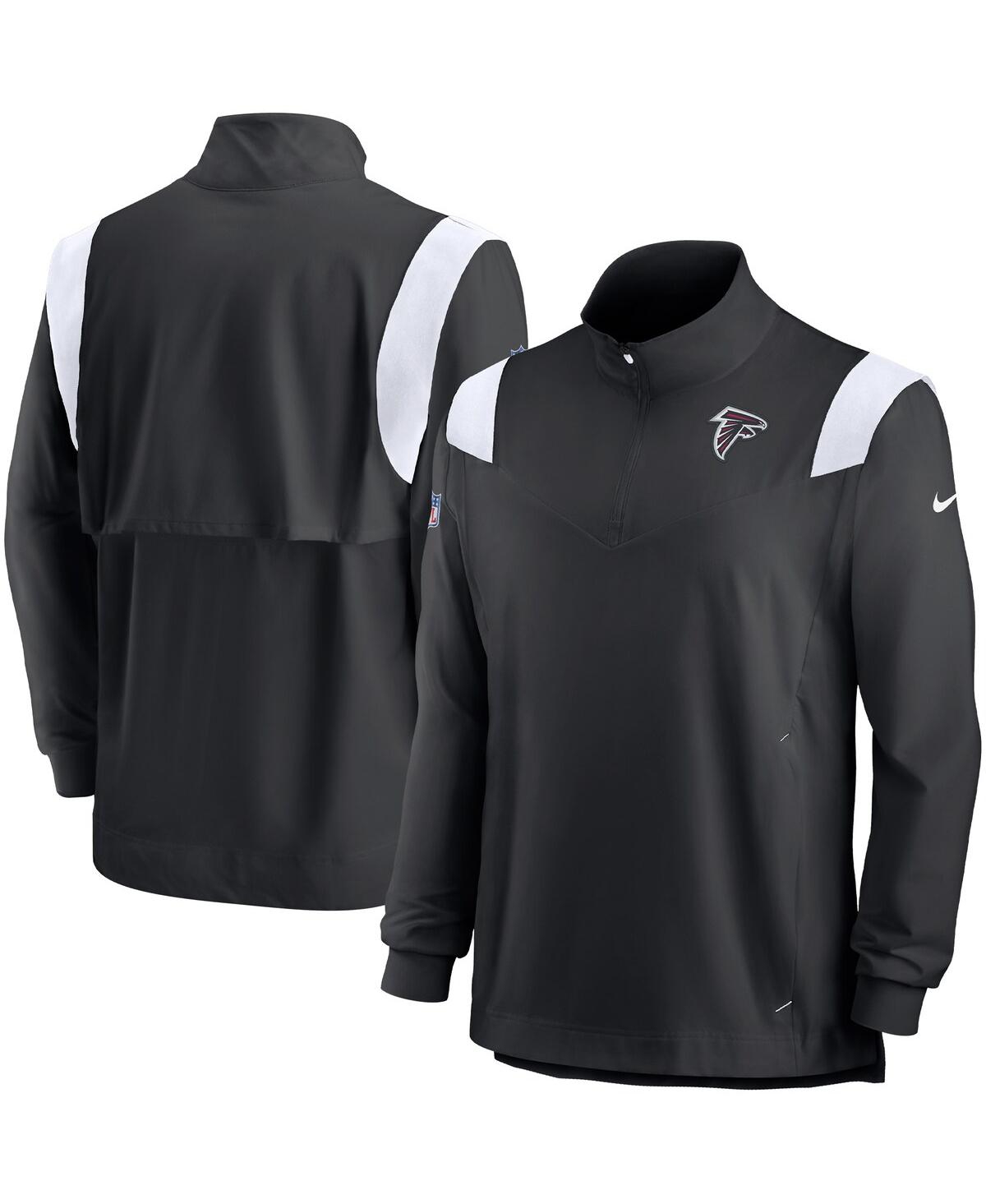 Men's NikeAtlanta Falcons Sideline Coach Chevron Lockup Quarter-zip Long Sleeve Top - Black