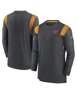 Men's Charcoal Washington Commanders Sideline Tonal Logo Performance Player Long Sleeve T-shirt
