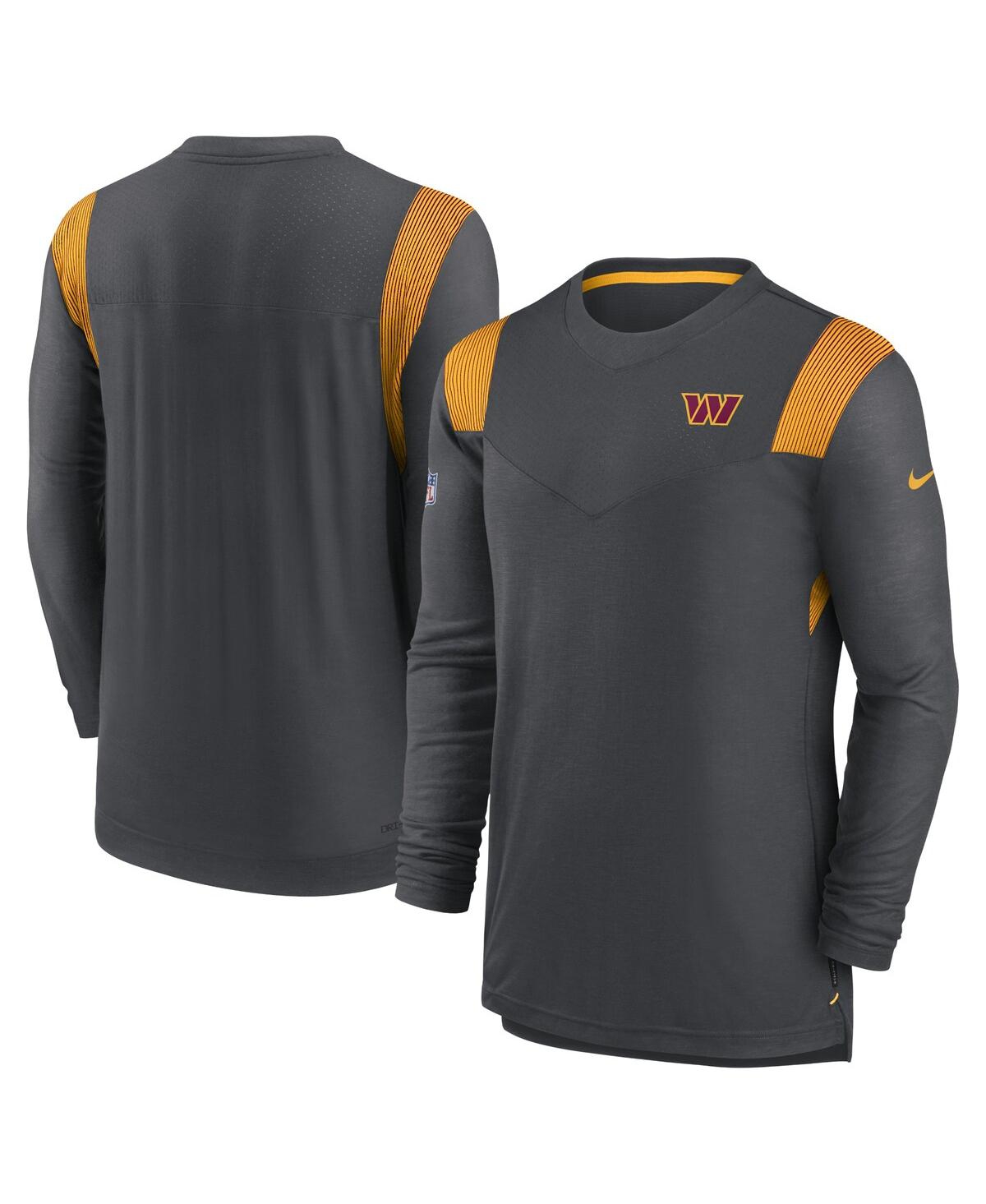 Nike Charcoal Washington Commanders Sideline Tonal Logo Performance Player Long Sleeve T-shirt In Charcoal