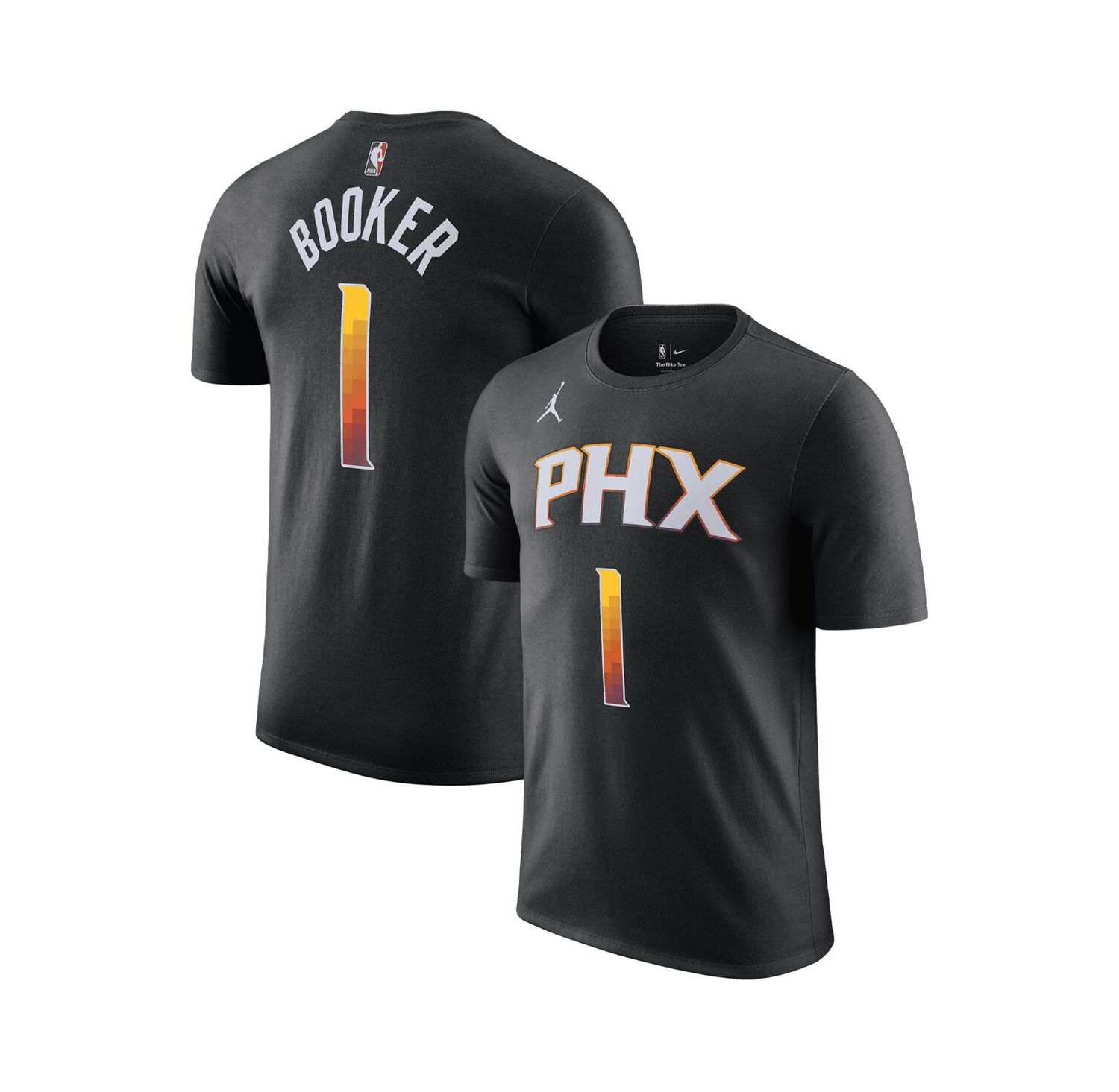Men's Devin Booker Black Phoenix Suns 2022/23 Statement Edition Name and Number T-shirt