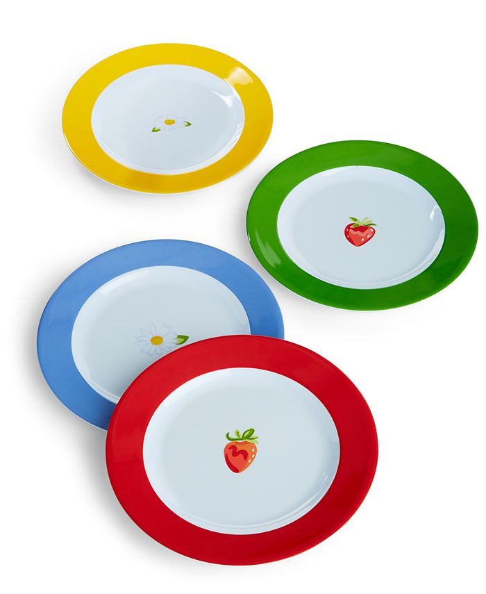 The Cellar - Barbecue Printed Dinner Plates, Set of 4,