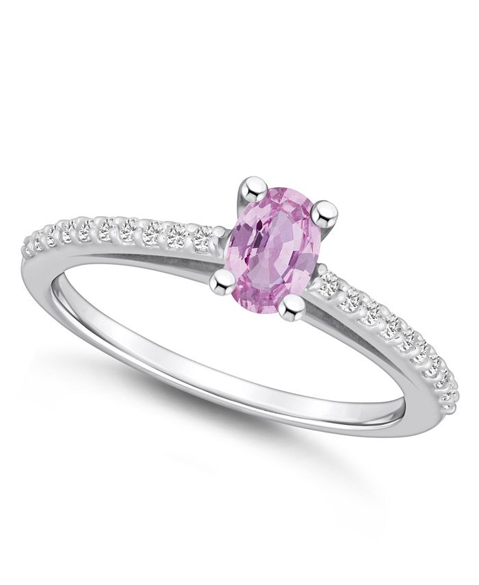 Macy s Pink Sapphire 5 8 Ct. t.w. and Diamond 1 6 Ct. t.w