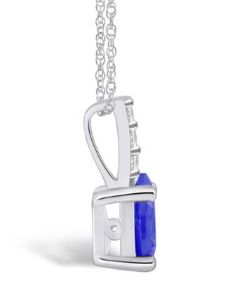 Tanzanite (7/8 Ct. t.w.) and Diamond Accent Pendant Necklace