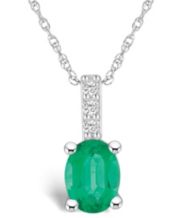 Macy's jewelry outlet emerald necklaces