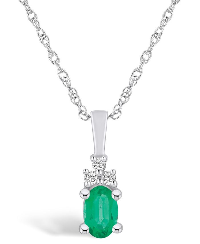 Macy's discount emerald necklace