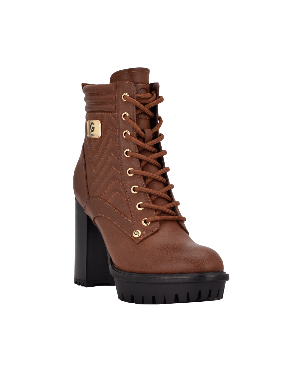 Gbg Los Angeles Women's Sellia Heeled Lug Sole Quilted Hiker Boots