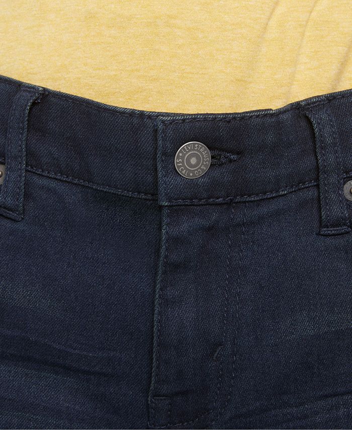 Levi's Big Boy's 502 Checkerboard Print Taper Fit Denim Shorts Blue Size 8 REG