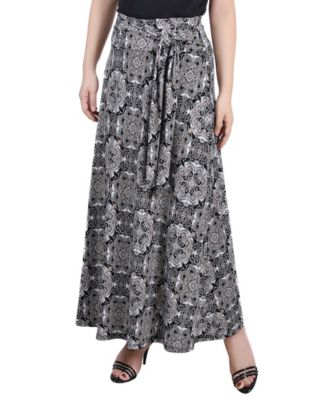 Women's Missy Maxi Skirt with Sash Waist Tie
