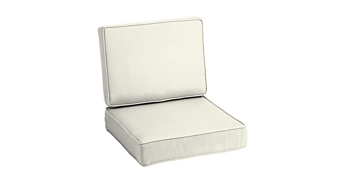 ProFoam EverTru Acrylic Patio Cushion Deep Seat Sand - White