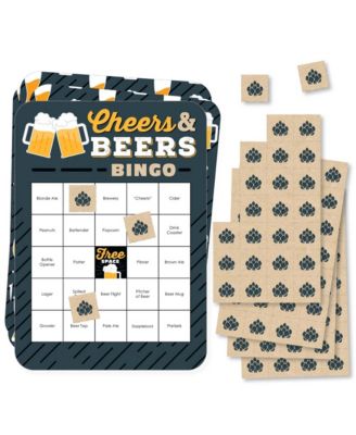 Big Dot Of Happiness Cheers & Beers Happy Birthday - Bingo Cards ...