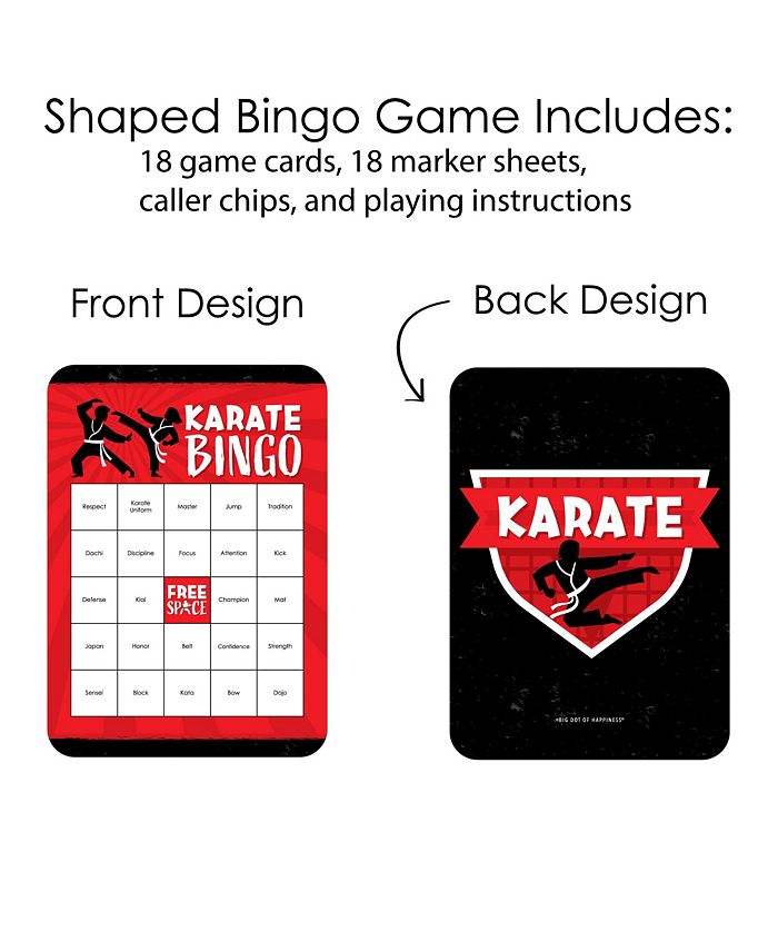 Big Dot of Happiness Karate Master - Martial Arts Birthday Party Shaped ...