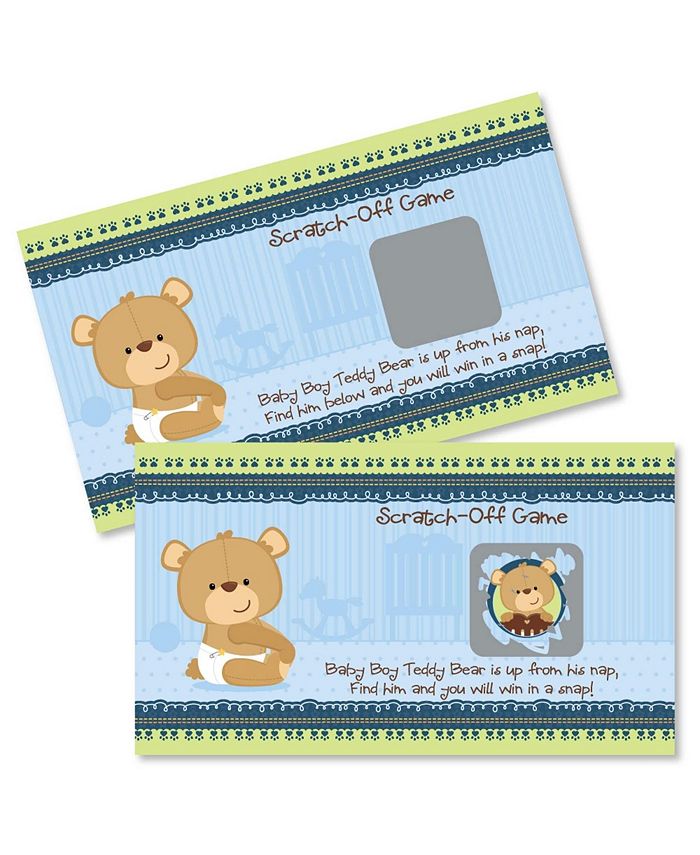 Big Dot of Happiness Baby Boy Teddy Bear - Baby Shower or Birthday ...