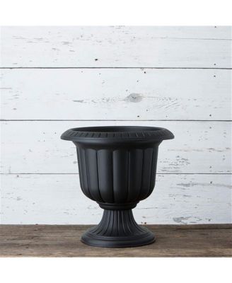 Novelty 19-Inch Plastic Classic Urn Planter - Stone Gray (Pack Of 2) - Indoor/Outdoor