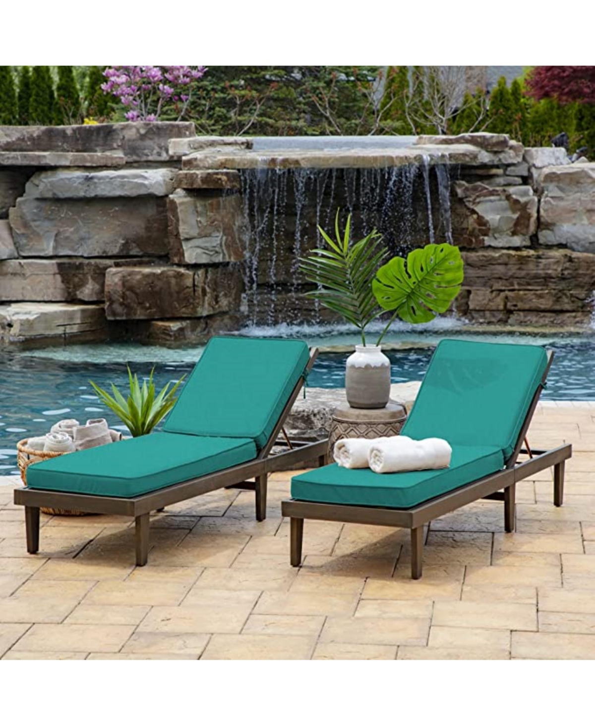 Arden Selections Arden ProFoam EverTru Acrylic Outdoor Chaise Lounge Cushion Aqua