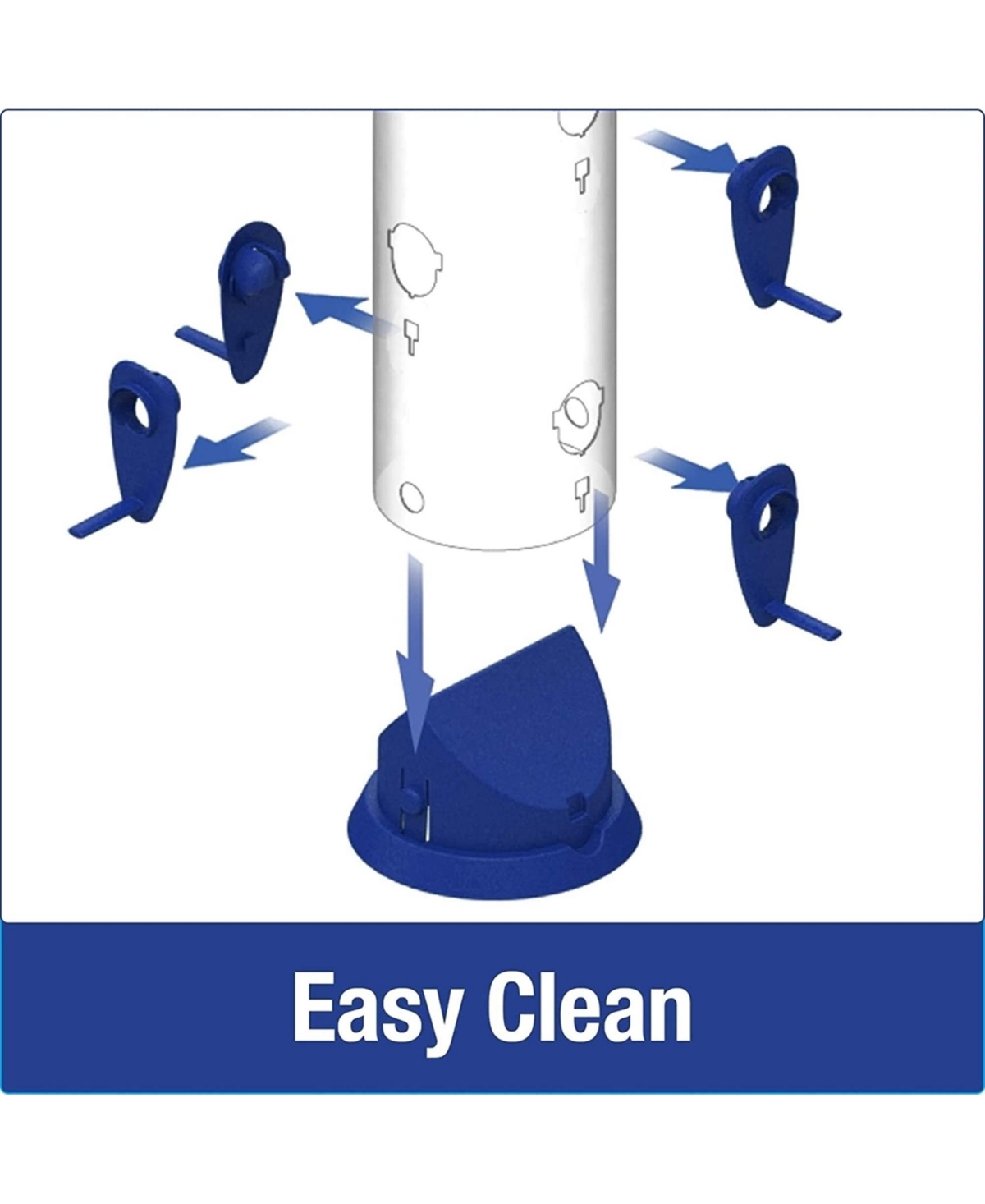 Nature's Way Bird Products Llc Natures Way Bird Products Funnel Flip Top Tube Feeder Blue