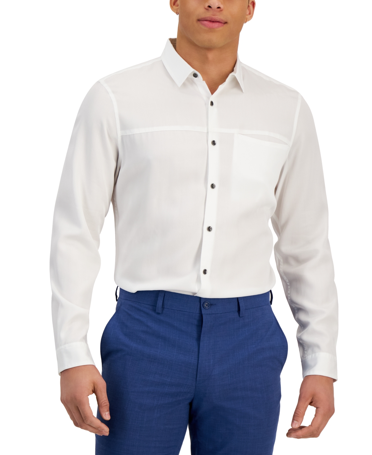 Inc International Concepts Men's Classic Fit Luxe Long-Sleeve Shirt, Created for Macy's