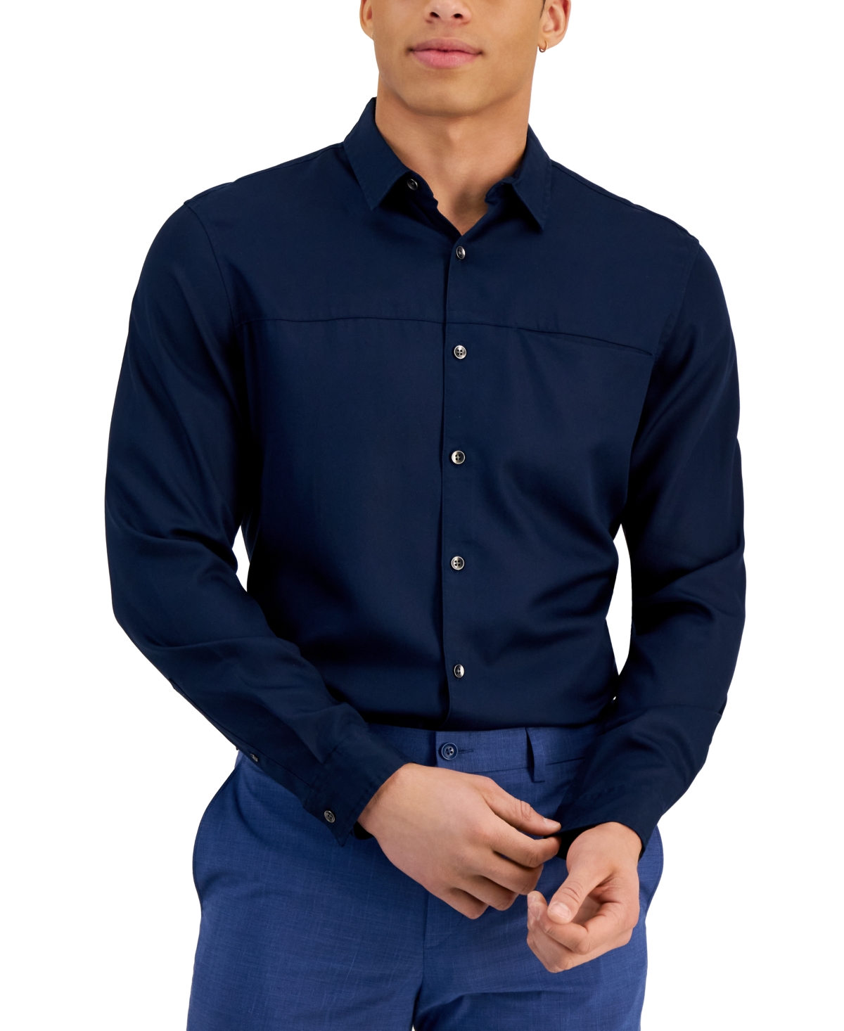 Inc International Concepts Men's Classic Fit Luxe Long-Sleeve Shirt, Created for Macy's