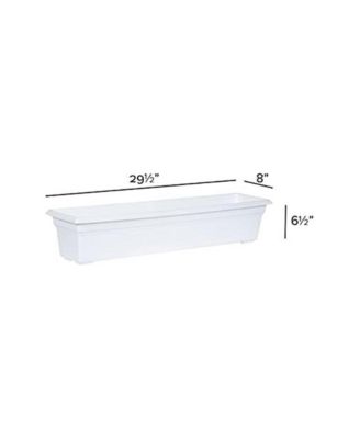 (#16302) Countryside Flower Box Planter, White - 30"