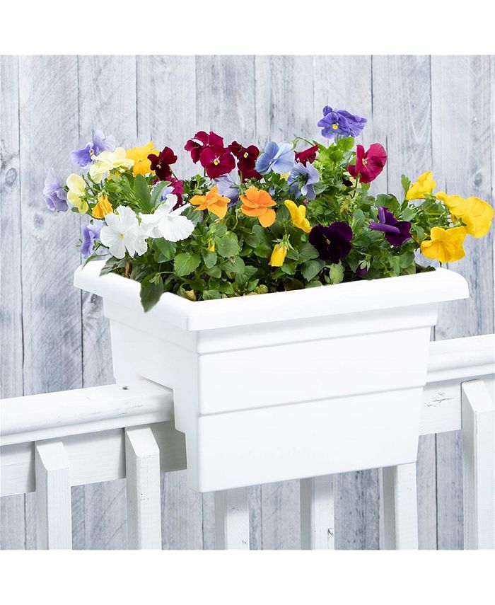 Novelty Countryside Railing Planter 26162 White 16 Inch Macy's