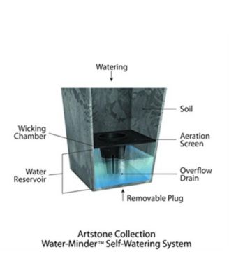 (#36140)  Artstone Ella Flower Box, Grey, 14.5 Inch