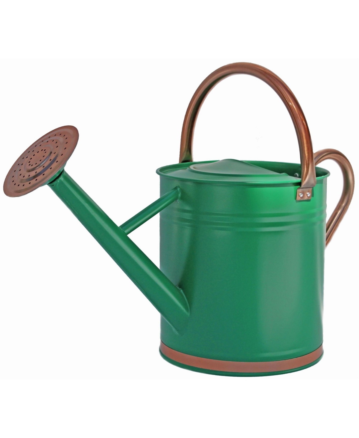 Gardener Select Metal Watering Can, Green Copper Accents, 1.85 Gal - Green