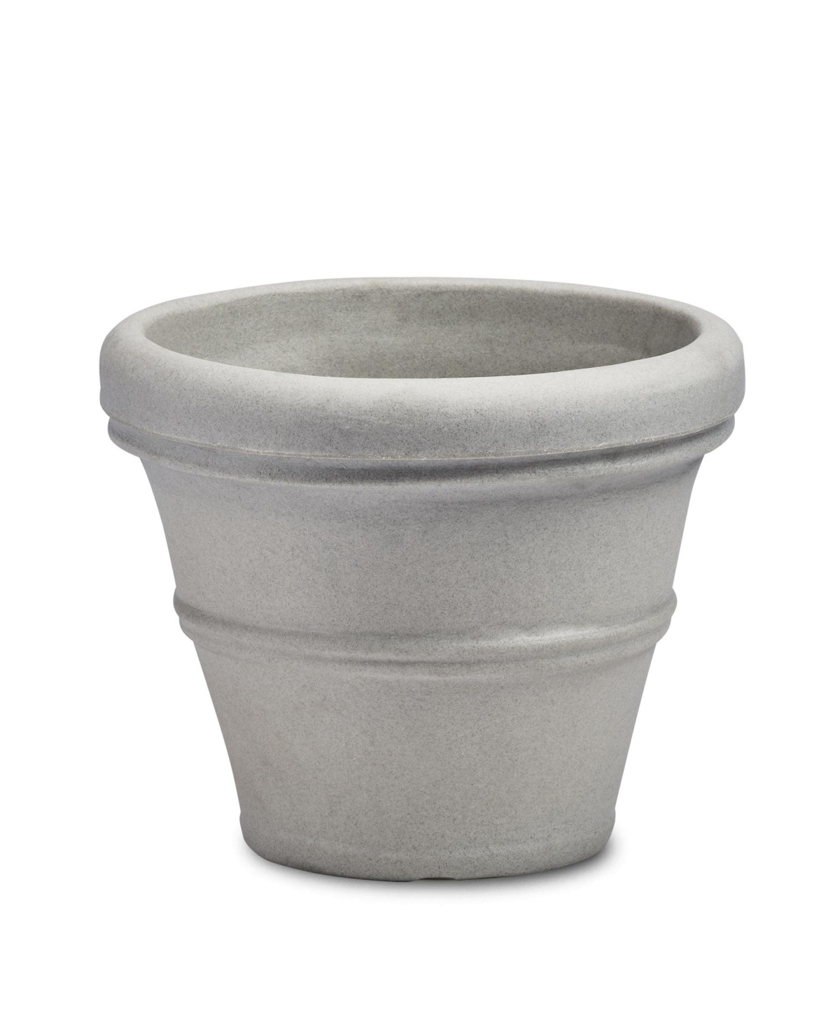 RolledRim Brunello Planter 27" Weathered Concrete - Grey