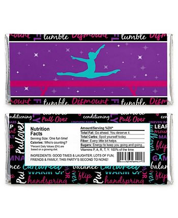 Big Dot of Happiness Tumble, Flip & Twirl - Gymnastics - Candy Bar ...