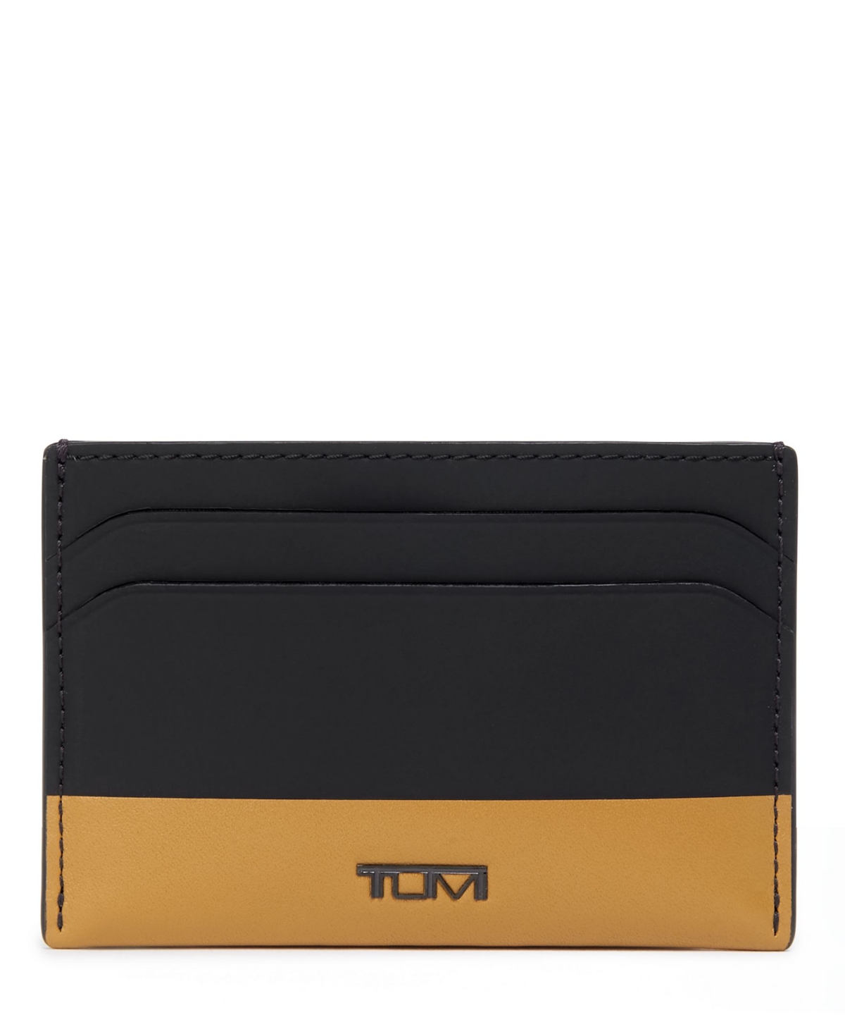 Tumi Slim Card Case in Black/Golden Brown at Nordstrom