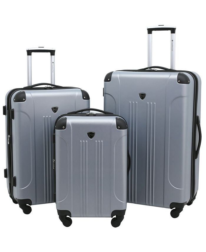 Travelers Club Chicago 3 Pieces Expandable Spinner Luggage Set Macy's