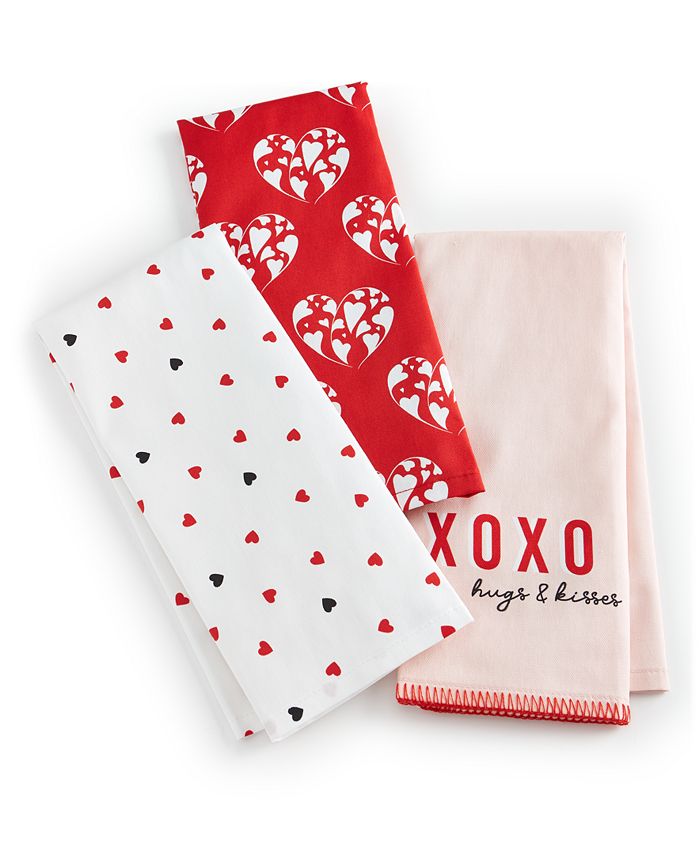 The Cellar Valentine's Day Dish Towels, Set of 3, Created for Macy's ...