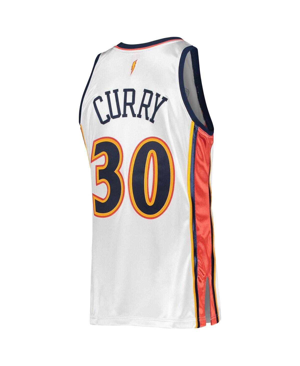 Men's Mitchell & Ness Stephen CurryGolden State Warriors 2009-10 Hardwood Classics Authentic Player Jersey - White