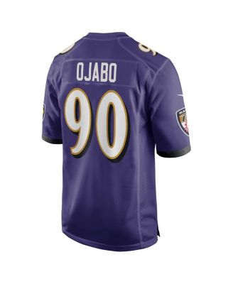 Men's David Ojabo Purple Baltimore Ravens 2022 NFL Draft Pick Player Game Jersey