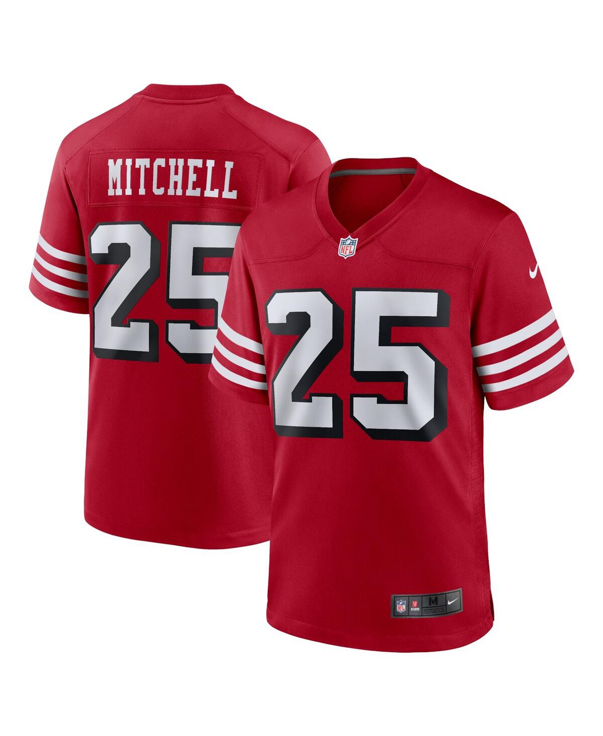 Men's Nike Elijah MitchellSan Francisco 49ers Alternate Team Game Jersey - Scarlet