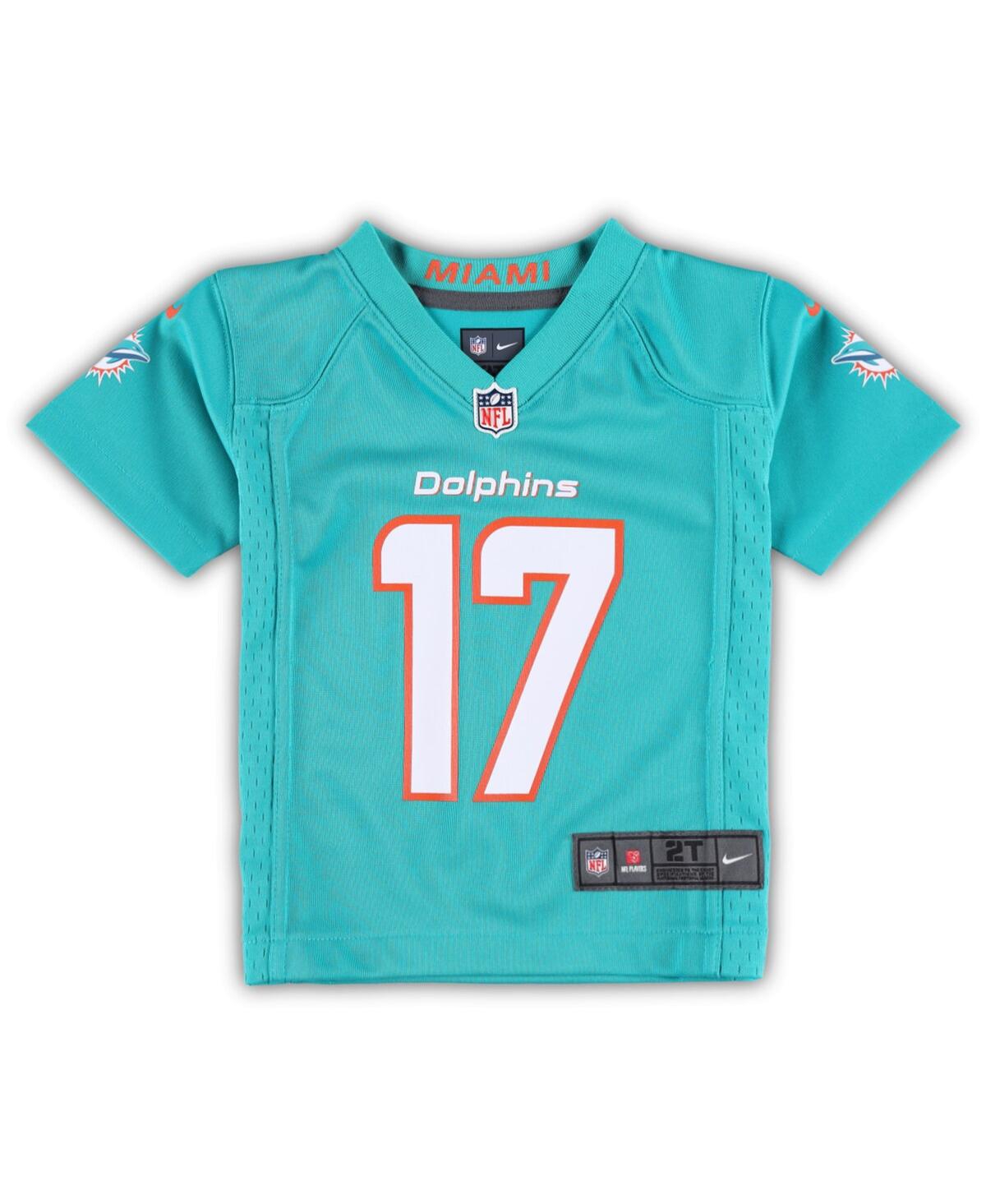 Toddler Boys and Girls Nike Jaylen WaddleMiami Dolphins Game Jersey - Aqua