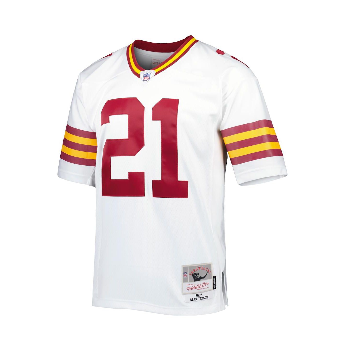 Мужской топ Mitchell & Ness Sean Taylor White Washington Football Team 2007 Legacy Replica Jersey — фото 3