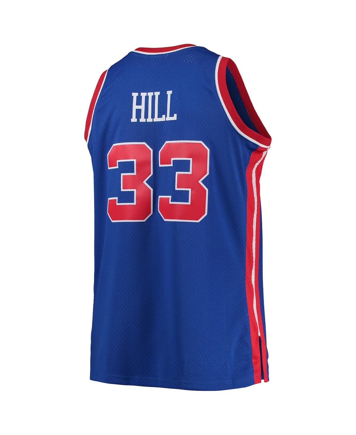 Men's Mitchell & Ness Grant HillDetroit Pistons Big and Tall Hardwood Classics Swingman Jersey - Blue