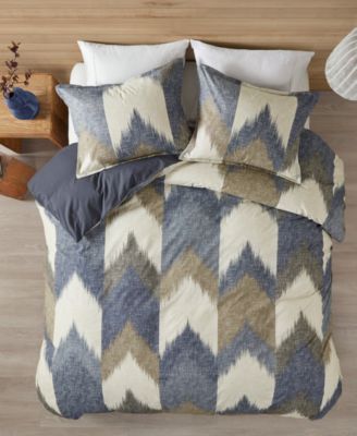 Alpine Chevron Stripe Reversible Comforter Set, Full/Queen