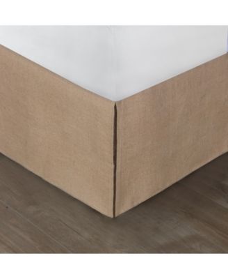 Burlap 15" Drop Bed Skirt, Queen