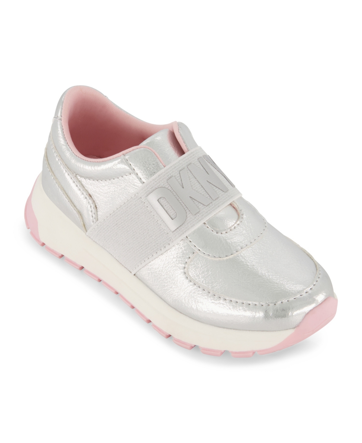 Dkny Little Girls Danni Empress Slip On Sneaker In Silver