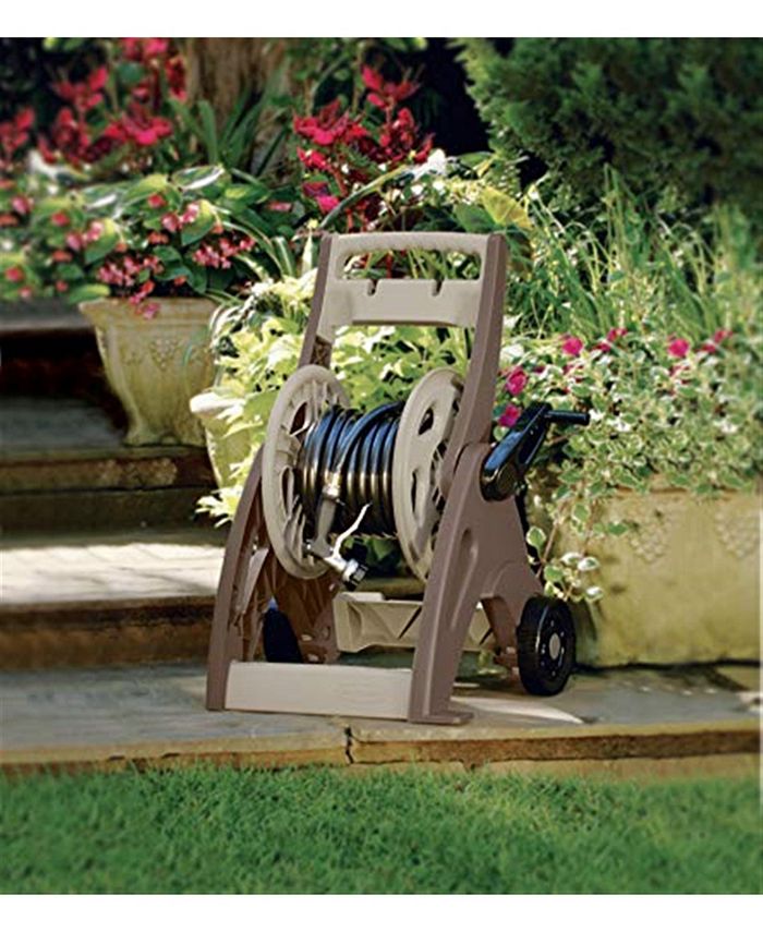 Suncast Hosemobile Reel Cart Hose Caddy Bronze and Taupe Macy