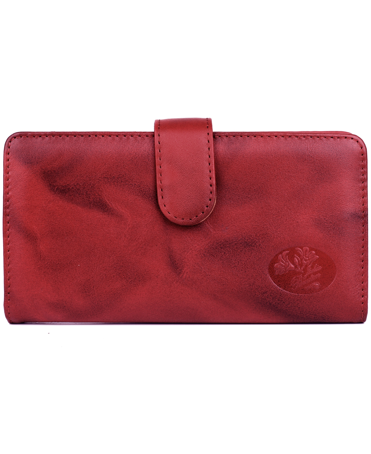 Julia Buxton Women's Heiress Pik-me-up Checkbook Keeper Wallet In Red