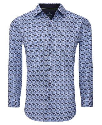 Men's Slim Fit Performance Long Sleeve Button Down Dress Shirt