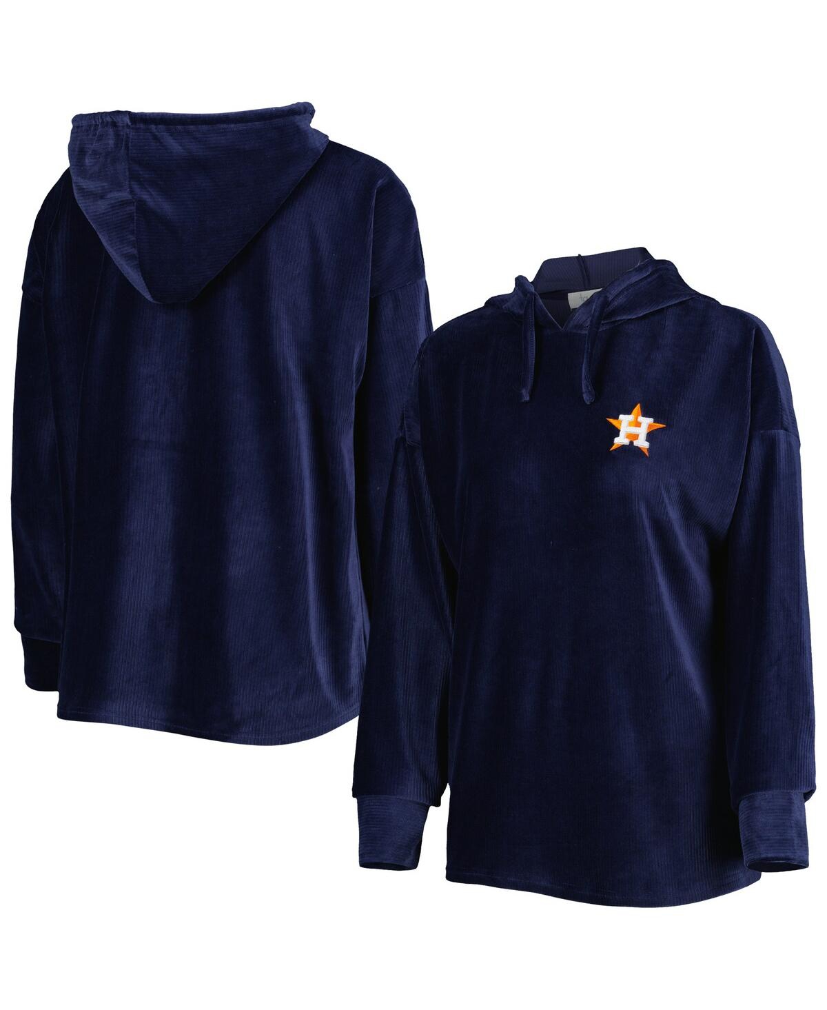 Touché Women's Touch Navy Houston Astros End Line Pullover Hoodie