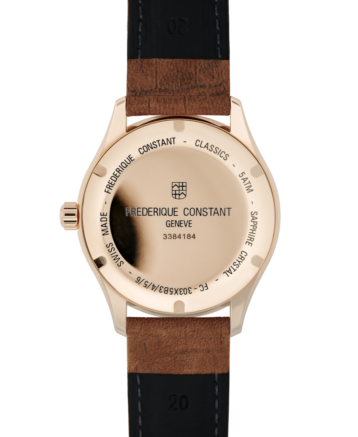 Shop Frederique Constant Men's Swiss Automatic Classic Index Brown Leather Strap Watch 40mm