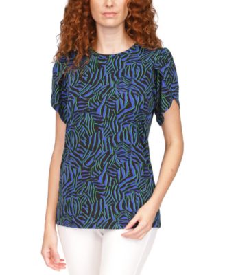 Michael Kors - Women's Printed Petal-Sleeve Top
