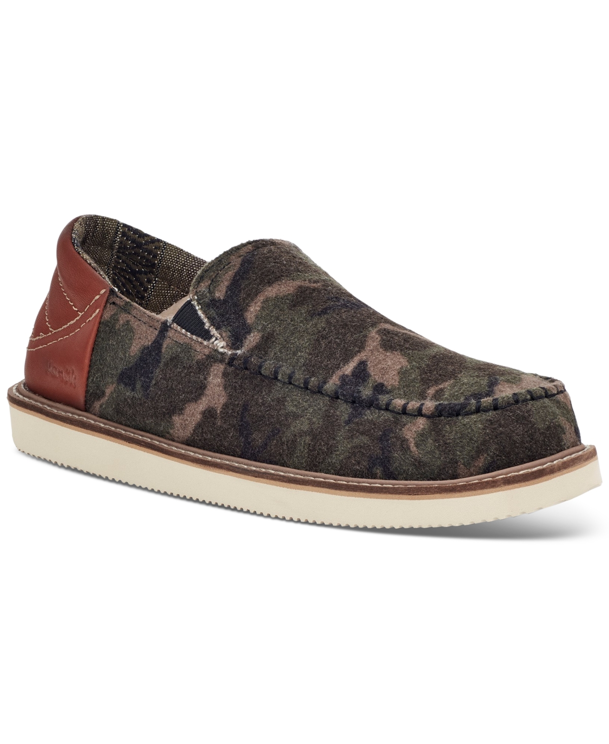 Shop Sanuk Men's Cozy Vibe Low Sm Camouflage Collapsible Heel Slippers In Woodland Camo